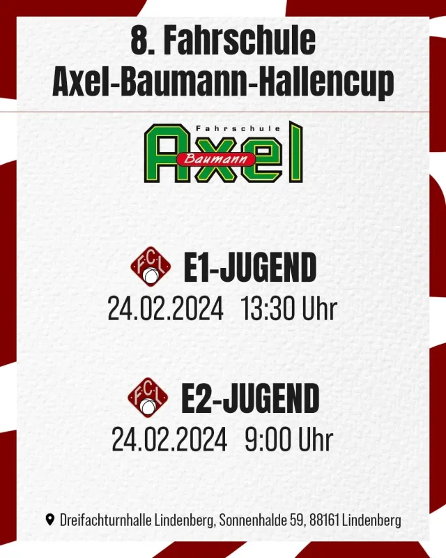 8. Fahrschule Axel-Baumann-Hallencup am 24.02.2024