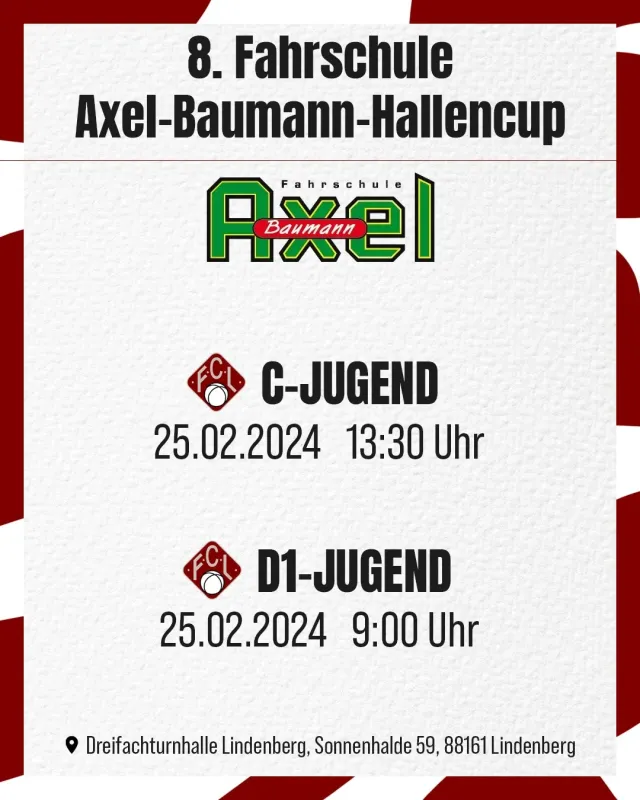 8. Fahrschule Axel-Baumann-Hallencup am 25.02.2024